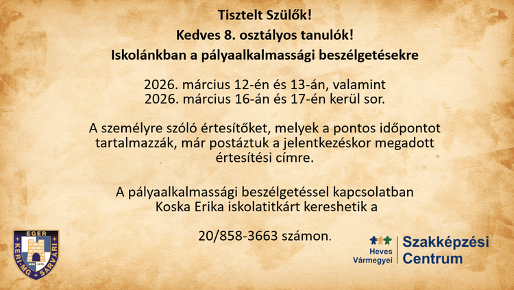 Pályaalkalmassági beszélgetések