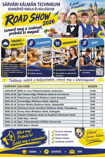 Sárvári Road Show 2026 októberi és novemberi napjaink